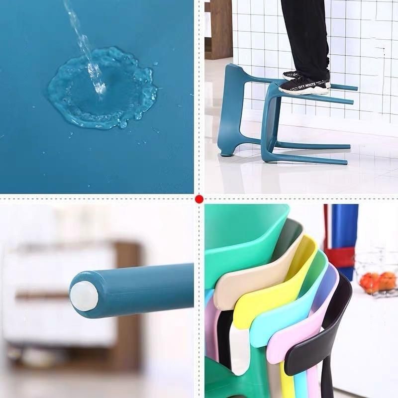 Colorful Outdoor Ox Horn Shape PP Plastic Dining Garden Chair