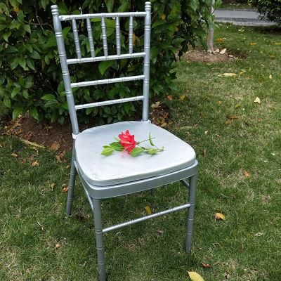 New Metal Luxury Gold Silver and White Tiffany Chiavari Dining Chair for Restaurant and Weeding