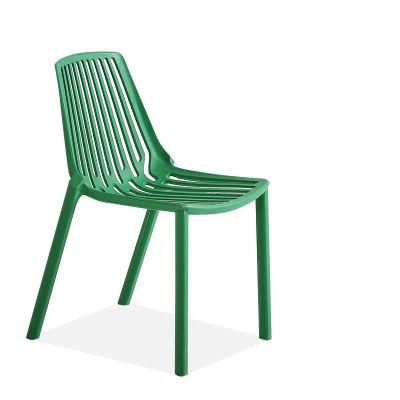 Simple Modern Adult Plastic Chairs for Pool Sand Beach Outdoor Living Room Backrest Stool Vertical Grain Green Plastic Chair