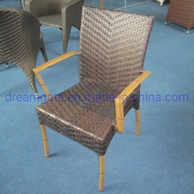 Aluminum Bamnoo Look Eco Friendly Restaurant Dining Armchair