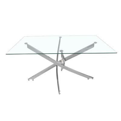 Classic Modern Home Furniture Extension Glass Dining Table