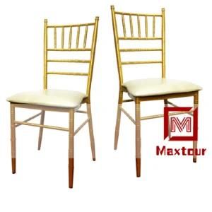 Goden Metal Chiavari Chair with Cushion on Sales