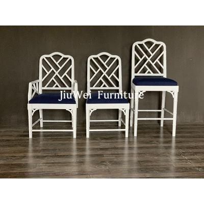 Hotel Home Indoor Hamptons Style Wedding Event Faux Bamboo Dining Chair Wood Chairs with Good Price