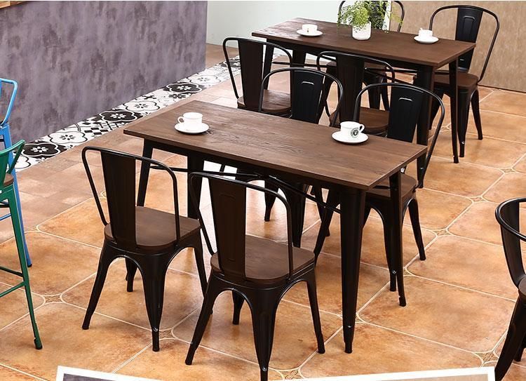 Commercial Furniture Vintage Style Restaurant Design Free Sample Bistro Cafe Style Metal Frame Dining Chair