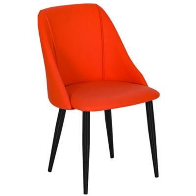 Living Room Simple Design Armless Side Kitchen Fabric Upholstered Accent Modern Dining Chair with Metal Legs