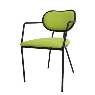 Wholesale Home Furniture Hotel Luxury Metal Frame Green Color Velvet Fabric Dining Chair