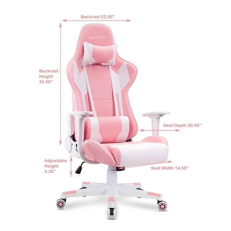 Wholesale Cheap High Quality PU Leather Nylon Base Gas Lift Rotatable Rotating Height Adjustable Silla Computer Racing Gaming Chair