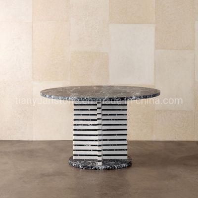 Dinner Table Set Dining Room Furniture Marble Round Dining Table Set 4 Chairs