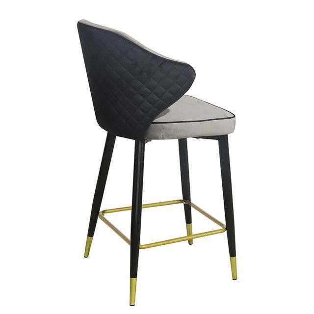 Modern Plush Velvet Nordic High Bar Chair