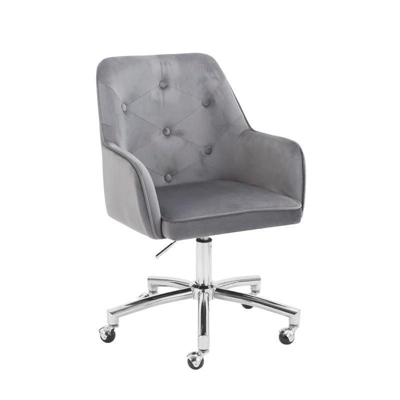 Lydia Task Chair Velvet Fabric Swivel Task Chair for Home Office Ergonomic Comfortable Chair