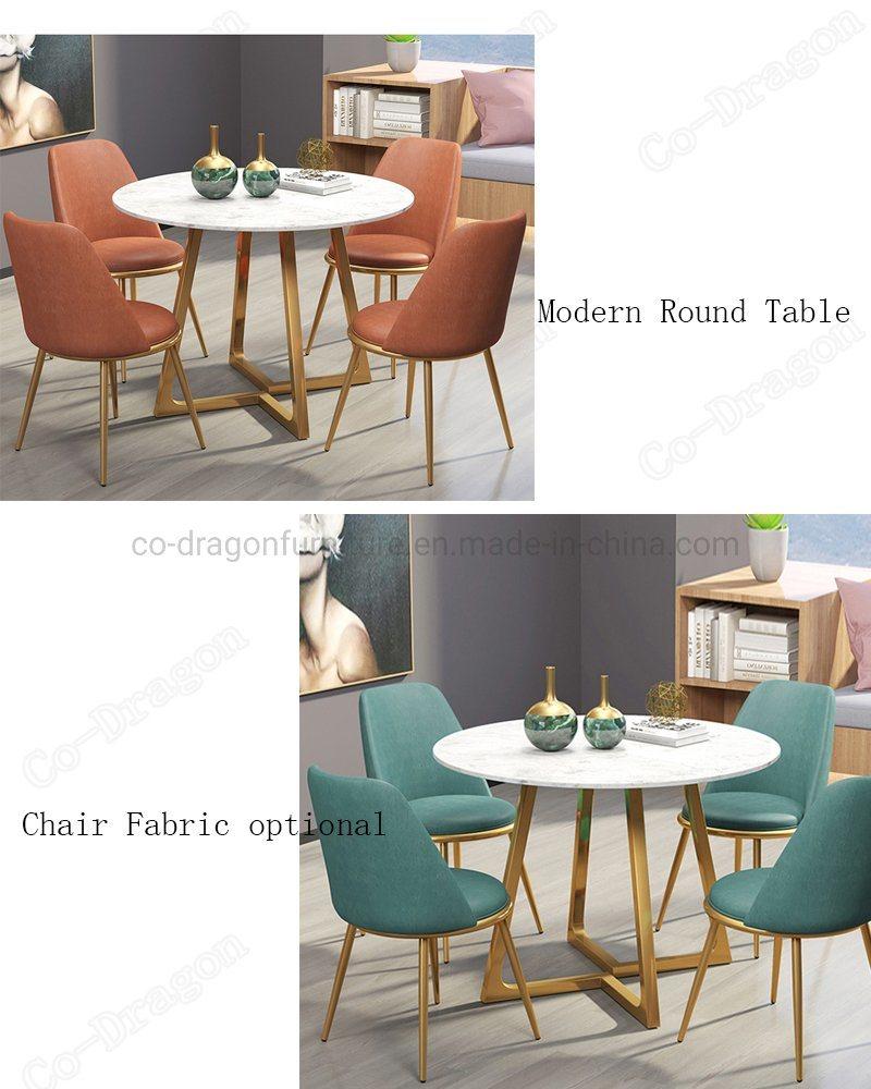 Modern Style Marble Top Round Dining Table for Home Furniture