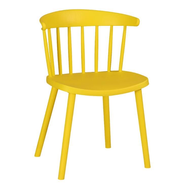 Full PP Plastic Dining Side Tulip Yellow Chair