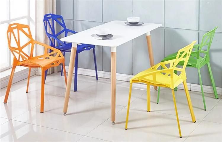 High Quality Cheap Modern Leisure Kitchen Dining Chair White Polypropylene Plastic Chair for Sale