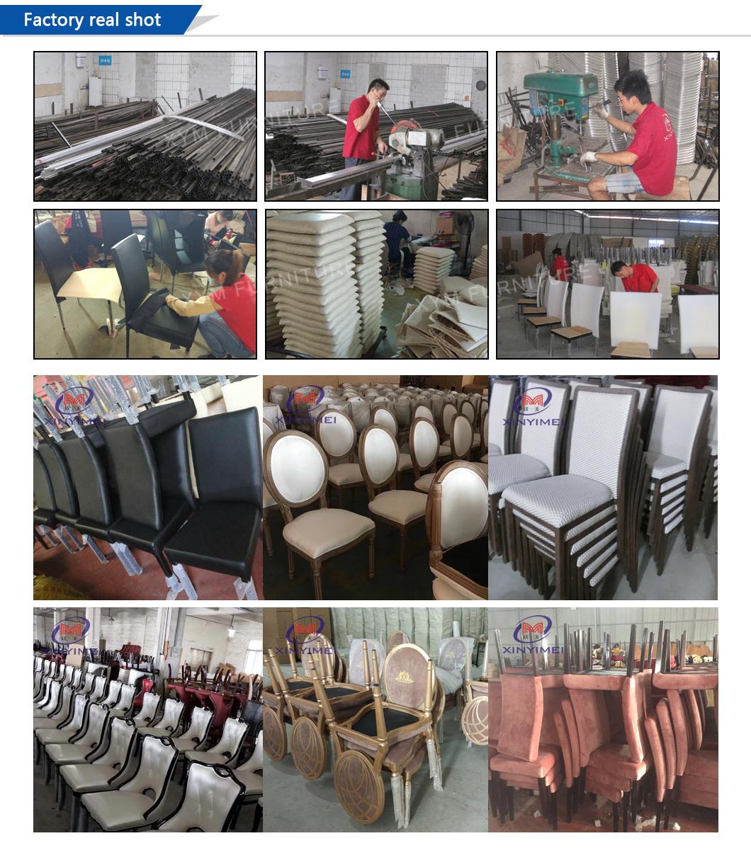 Round Back Aluminum Wood Imitated Hotel Restaurant Chairs (XYM-H13)