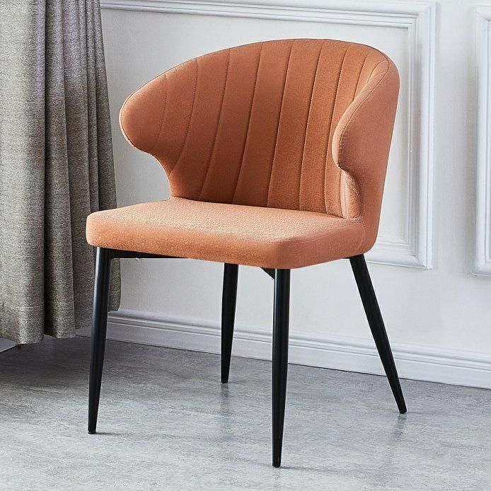 Modern Fabric Restaurant Dining Dinner Chairs Rh Wooden Blue Orange Beige Gold Black White Velvet Dining Chair for Dining Rooms