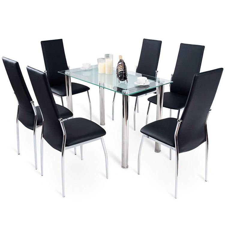 Black Leather Chair for Dining Table Upscale Chairs in Hotel Rooms Mesa Y Sillas De Comedor Cheap 6 Chairs Dining Table Set