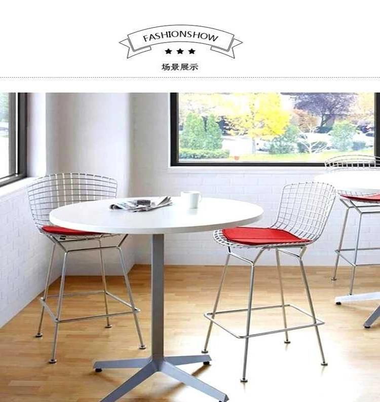 Italian Modern Design Entertainment Dining Chair High Stool Bar Iron Wire Chair Nordic Simple Metal Mesh Chair