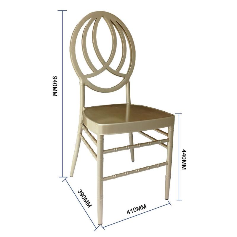 Manufacturer Modern Stackable Event Wedding Metal Dining Chair with Cushion