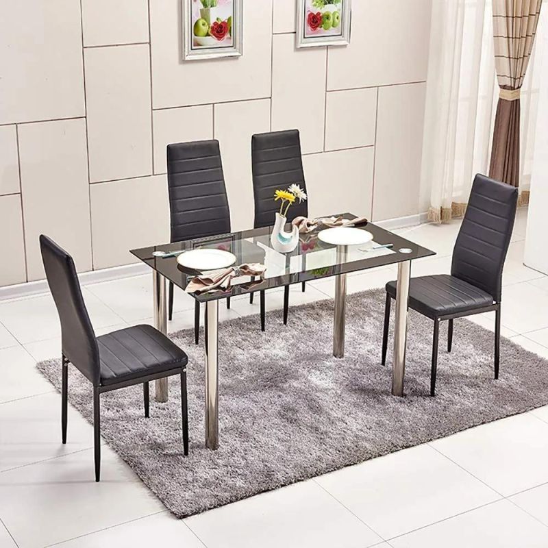 Modern Simple French Style Natural Black Large Rectangular Dining Room Furniture Home Furniture Kitchen Dining Table