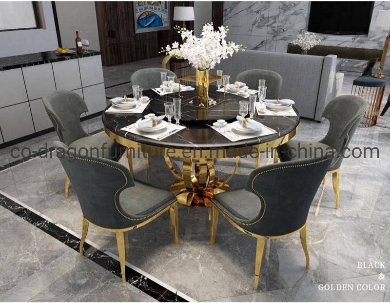 2021 Home Furniture Luxury Round Dining Table with Marble Top