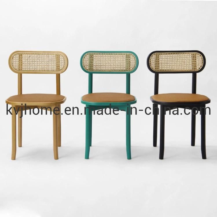 Kvj-6577 Wholesale Restaurant Wood Dining Chair with PU Seat