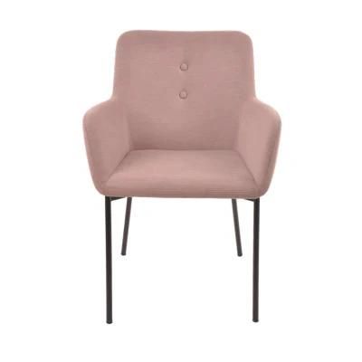 2021 Soft Back Modern Velvet Fabric Upholstered Arm Dining Chair