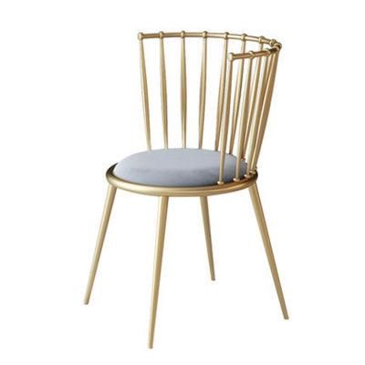 Best Nordic Home Metal Dining Chairs Hotel Wedding Stools Exquisite Ladies Lounge Chairs