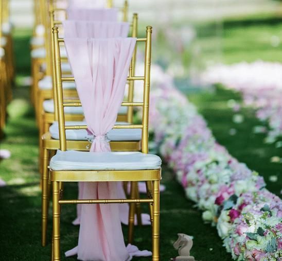 Golden Plastic Stackbale Wedding Dining Chair