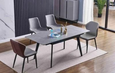 Dining Table Setitalian Model Modern MDF Butterfly Extension High Gloss Luxury Dining Table in Dining Room Furniture