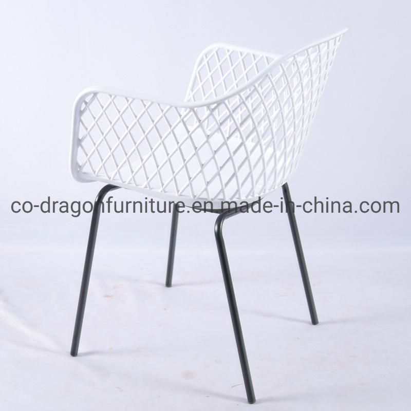 Wholesale Plastic Dining Chair with Metal Legs for Home Furniture