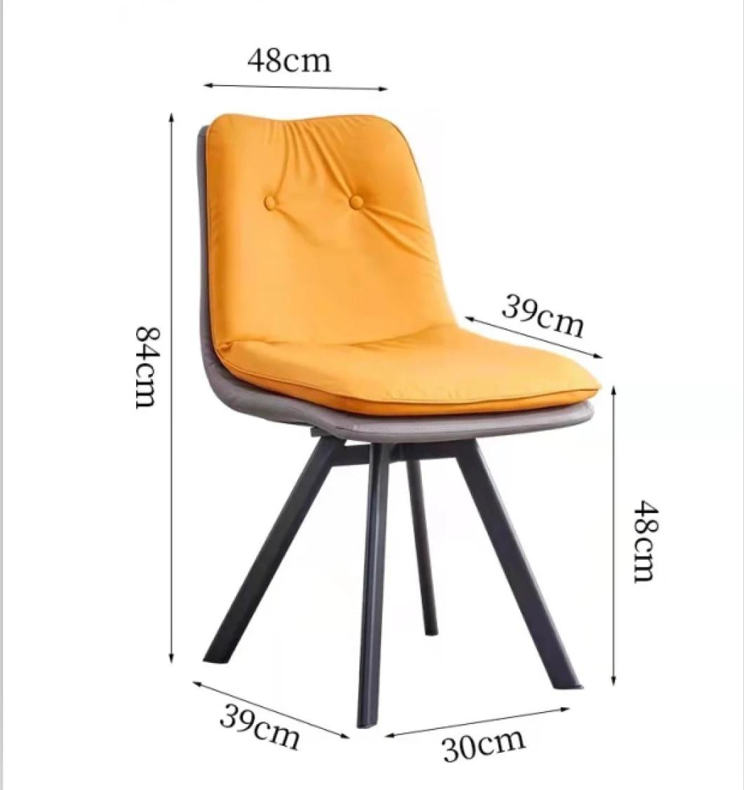 Soft PU Cushion with Metal Leg Restaurant Dining Chair