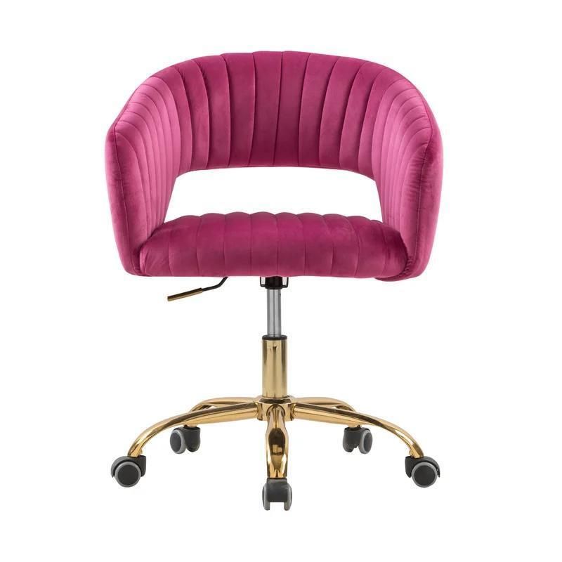 Comfortable Velvet Office Chair with Wheels Swivel Office Chair