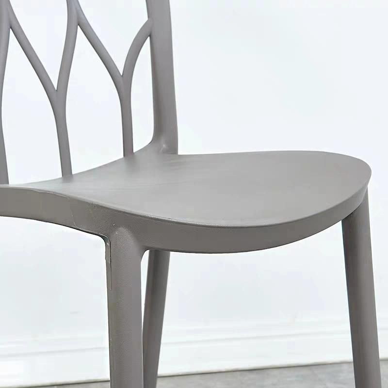 Wholesale Modern Design PP Restaurant Living Room Armless Dining Plastic Chair Hot Sale Outdoor Garden Chair