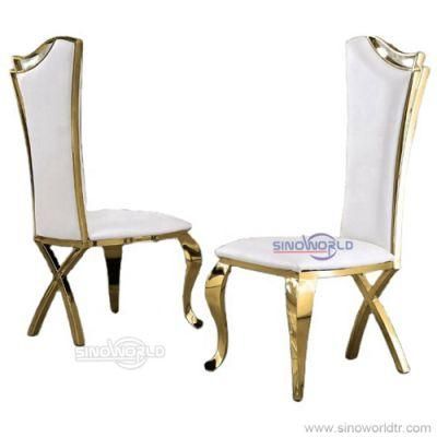 Wholesale New Design Event Golden Hotel Dining Stainless Steel Wedding Chair