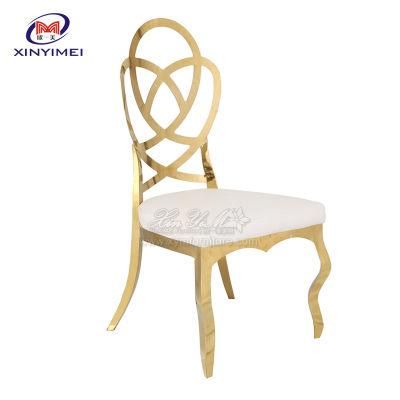 Banquet Hall Furniture Royal Romance Gold Stainless Steel Fancy Chair for Sale