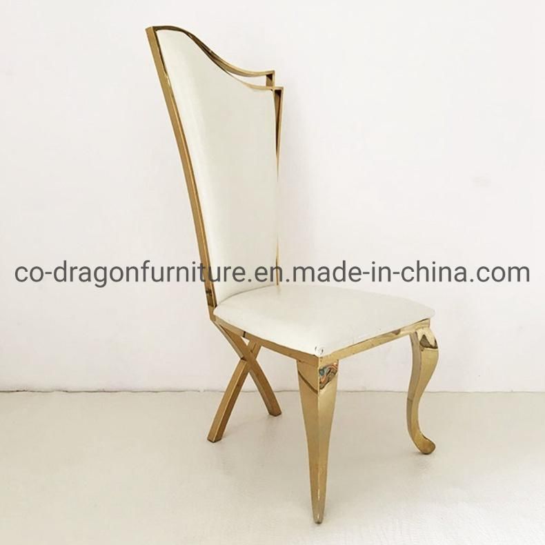 Hot Sale Luxury Gold Stainless Steel Leather Dining Chair Furniture