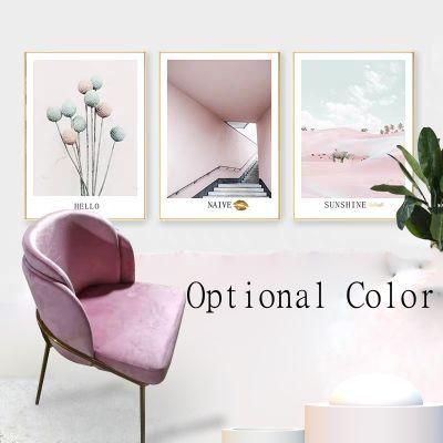 Wholesale Modern Luxury Fashion Colorful Classic Velvet Upholstery Dining Chair with Metal Leg