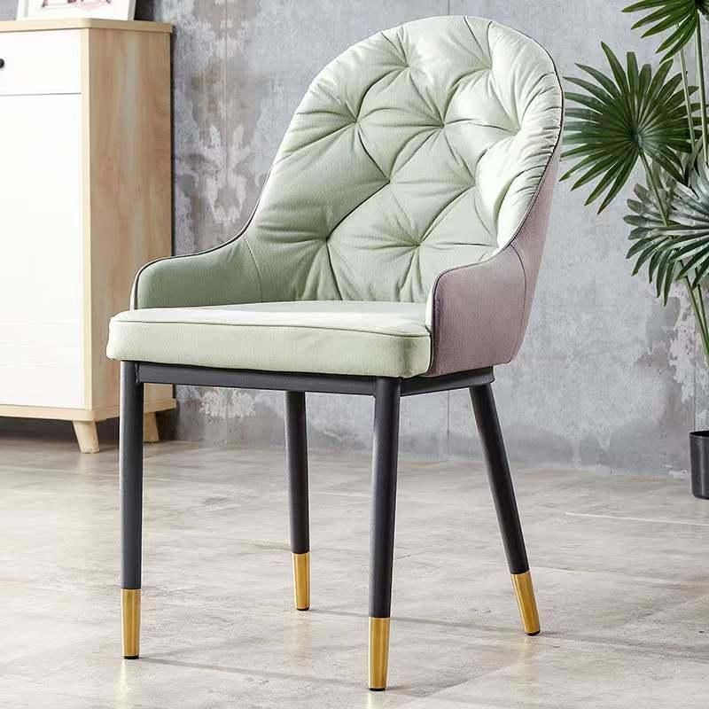 Modern Nordic Velvet Fabric Upholstered Dining Chairs