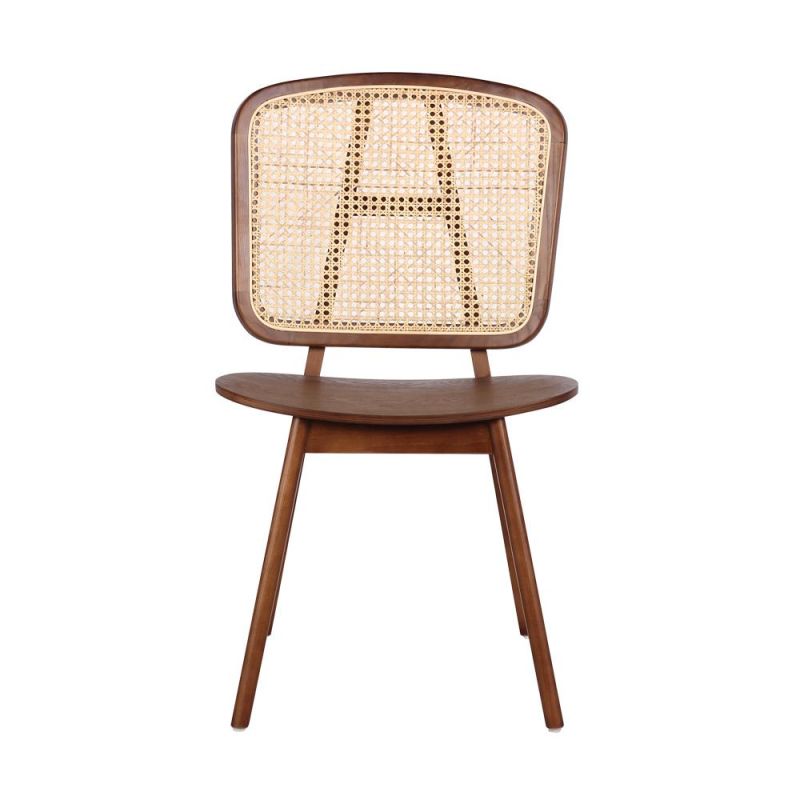 Modern Furniture Wooden Frame Rattan Back Restaurant Hotel Dining Chair