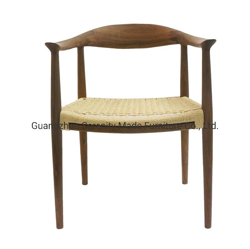 Classical Design MID Centry Wooden Rope Woven Restaurant Chair