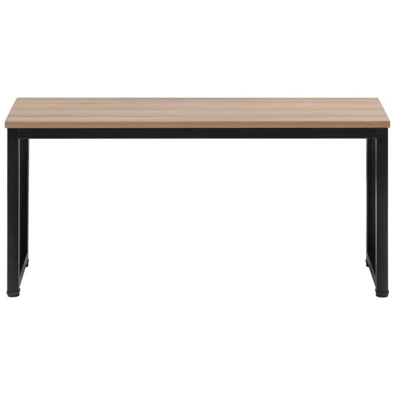 Wholesale Restaurant Furniture Wooden Top Metal Base Restaurant Rectangular Dining Table