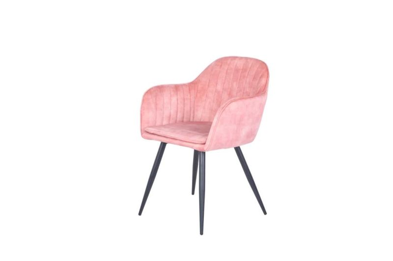 Hot Sale High Quality Home Furniture High Quality Luxury Modern Metal Legs Velvet Design Home Dining Chair