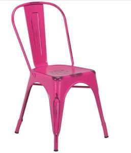 Modern Outdoor Furniture, a Variety of Colors Optional Matte Metal Outdoor Dining Chair