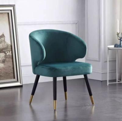 Hotel Upholstered Soft Back Velvet Fabric Dining Chair