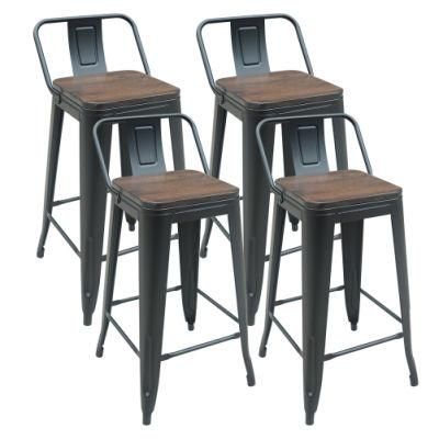 Metal Cafe Chairs Industrial Chair French Quality Restaurant Counter Stool Dining Room Stool Chair Set Modern