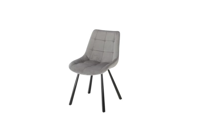 Modern Style Restaurant Hotel Velvet Fabric Many Color Metal Legs Room Dining Chair