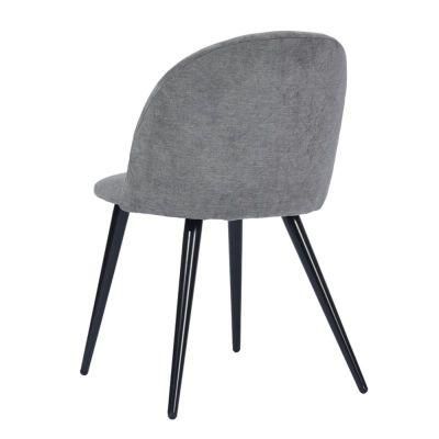 Wholesale Nordic Upholstered Dining Room Chair Modern Luxury Furniture Button Tufted Fabric Velvet Steel Dining Chair