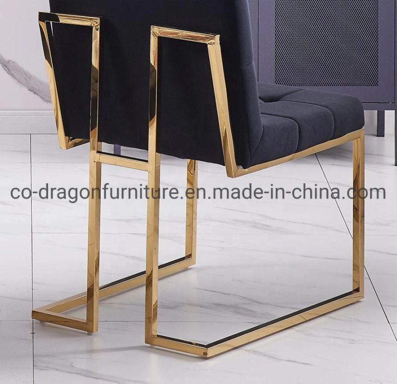 Fashion Fabric Gold Stainless Steel Dining Chair for Dining Furniture