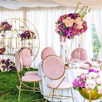 Best Sale Fashion Gold Stainless Steel Stackable Wedding Event Banquet Chairs