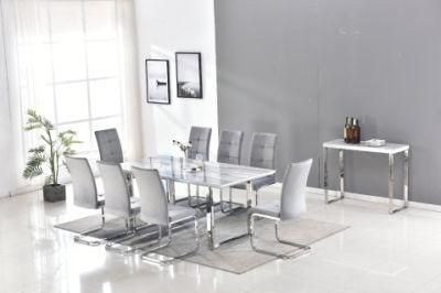 Home Furniture Modern Dining Room Set MDF Dining Table with 6 Chairs